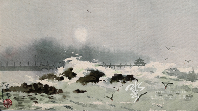 李忠民 《晨雾》 37*22cm 1982年